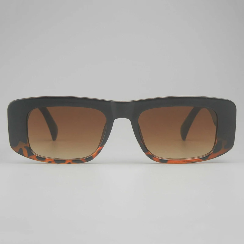 Brown Gradient Small Square Sunglasses