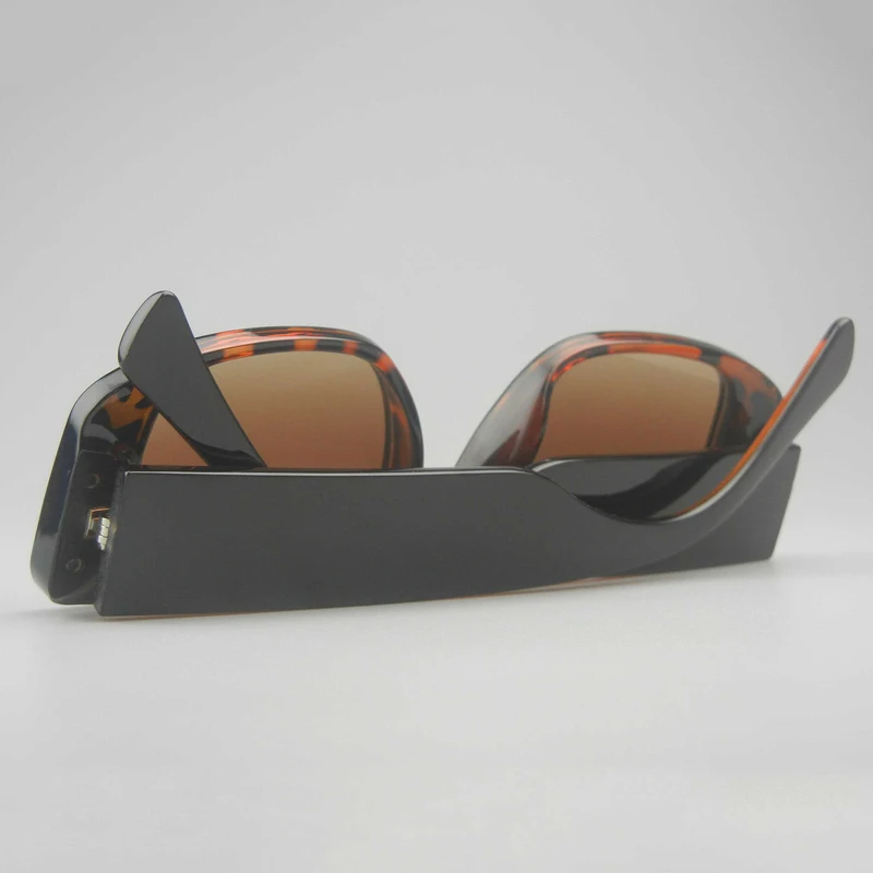 Brown Gradient Small Square Sunglasses