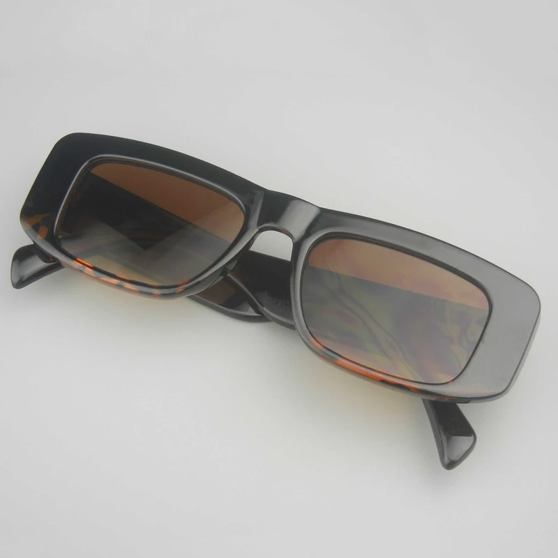 Brown Gradient Small Square Sunglasses