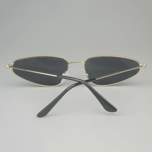 Sunglasses with Triangular Metal Frame