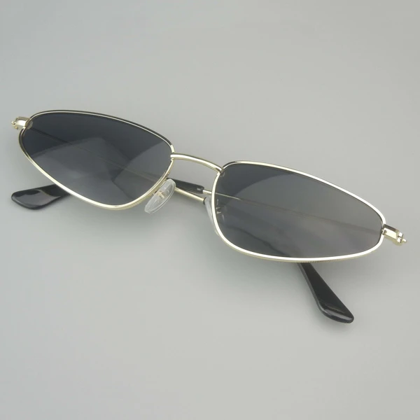 Sunglasses with Triangular Metal Frame