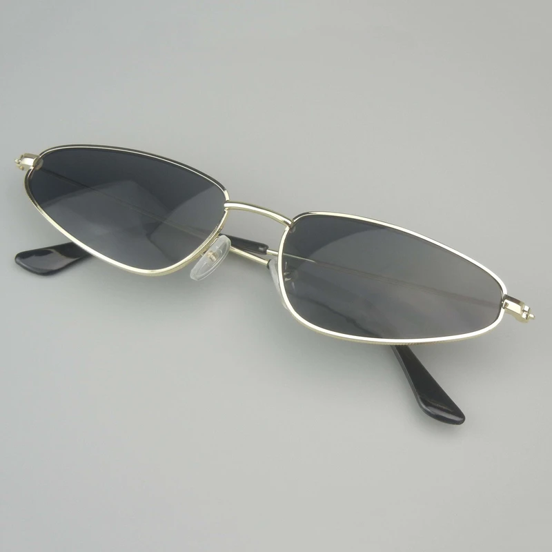Sunglasses with Triangular Metal Frame