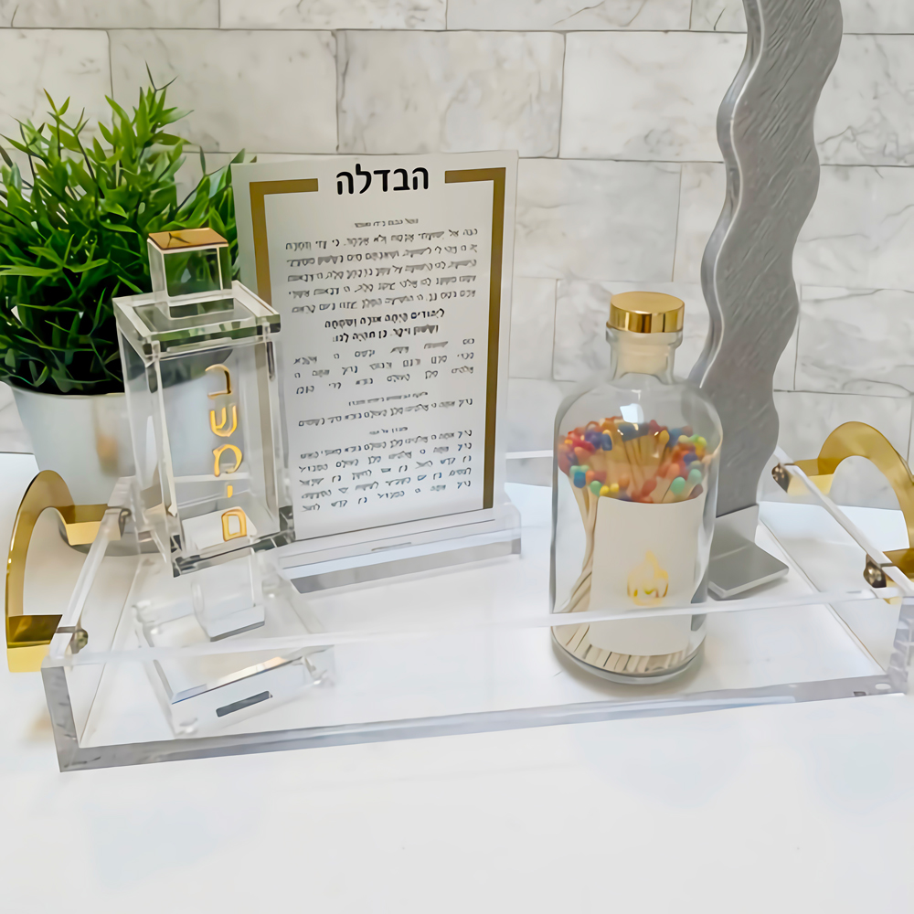 Lucite White Matches Box Holder — BT Shalom