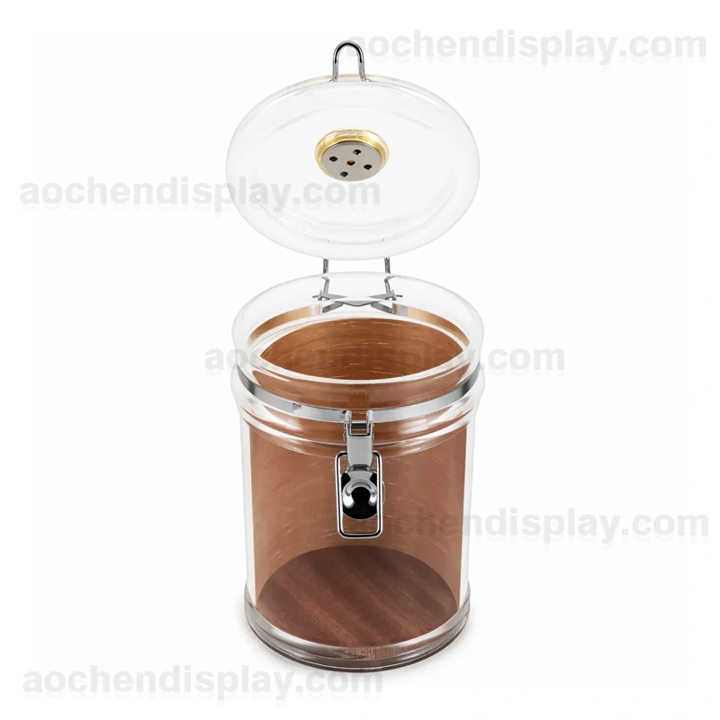 Desktop Acrylic Humidor Jar Acrylic 18Cigars Humidor