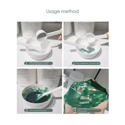 Popular  Spirulina &  Hyaluronic acid soft mask powder 