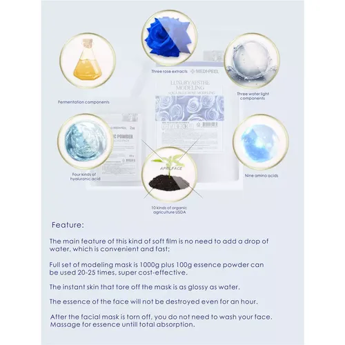 OEM BLUE ROSE 1000g powder hydro jelly mask 