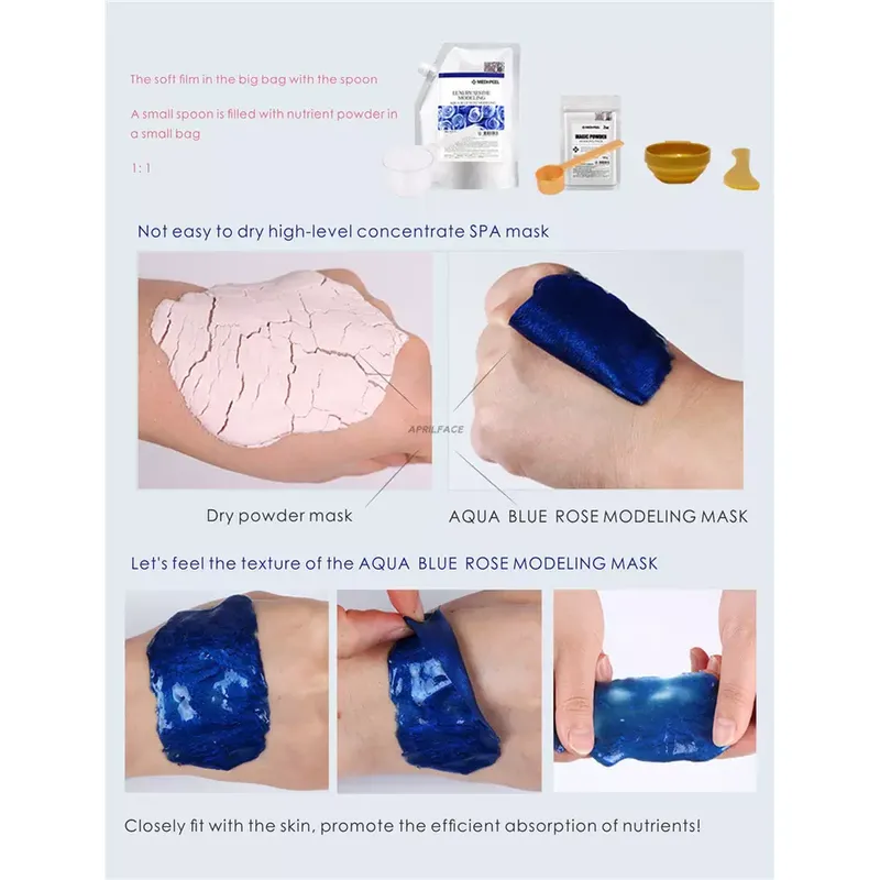 OEM BLUE ROSE 1000g powder hydro jelly mask 