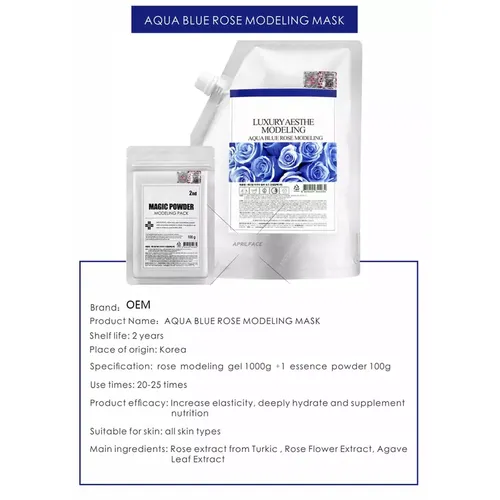 OEM BLUE ROSE 1000g powder hydro jelly mask 