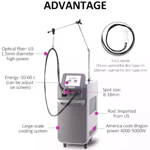 newest hair removal 755nm yag Laser depilation machine 
