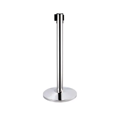 Stainless Steel Stanchion Queue Management System Retractable Belt Pole