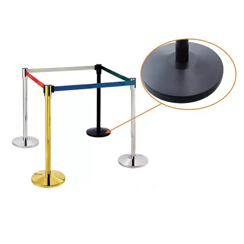 Stainless Steel Stanchion Queue Management System Retractable Belt Pole