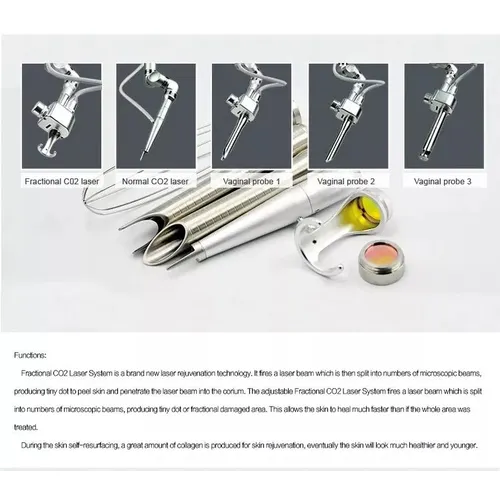 Vertical High energy 10600 nm laser co2 fractional