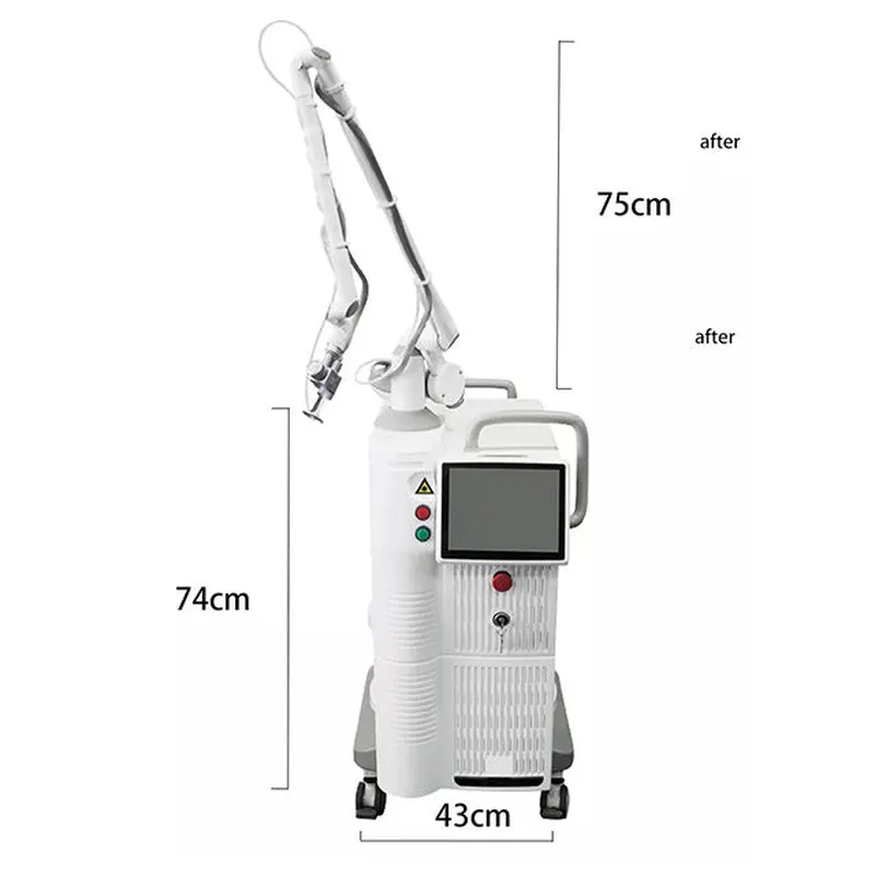 Vertical High energy 10600 nm laser co2 fractional