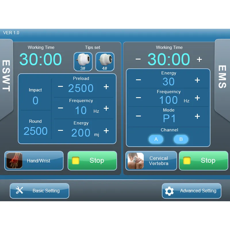 2 in1 ems shock wave em shockwave device 
