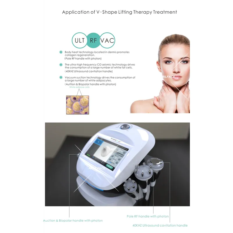 6 IN 1 VIKERO Korea Rf Cavitation Slimming Machine