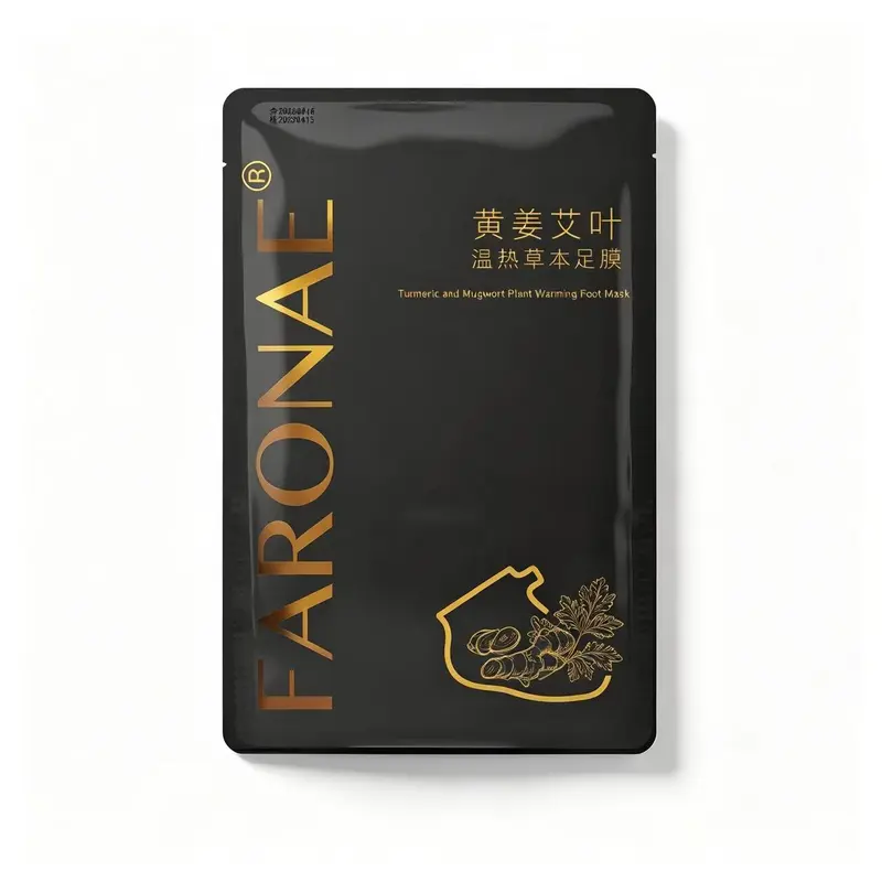 FARONAE Turmeric and Mugwort Plant Warming Foot Mask, Herbal Warming Foot Mask Moisturize Dry Cracked Feet