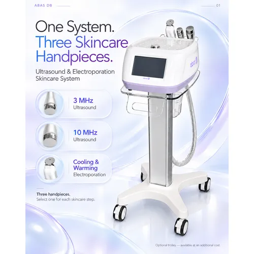 ABAS DB Ultrasound Electroporation Machine | 3 Handles Cooling Warming Skin Care Device