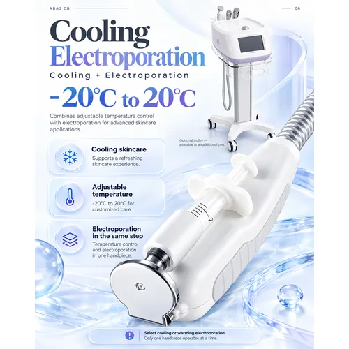 ABAS DB Ultrasound Electroporation Machine | 3 Handles Cooling Warming Skin Care Device