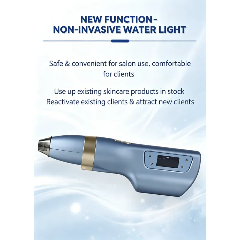 Hevaon Deep Handheld Mesotherapy Gun Dual Core Needle & Needle-Free Meso Injector Auto Mode for Salon Skin Rejuvenation