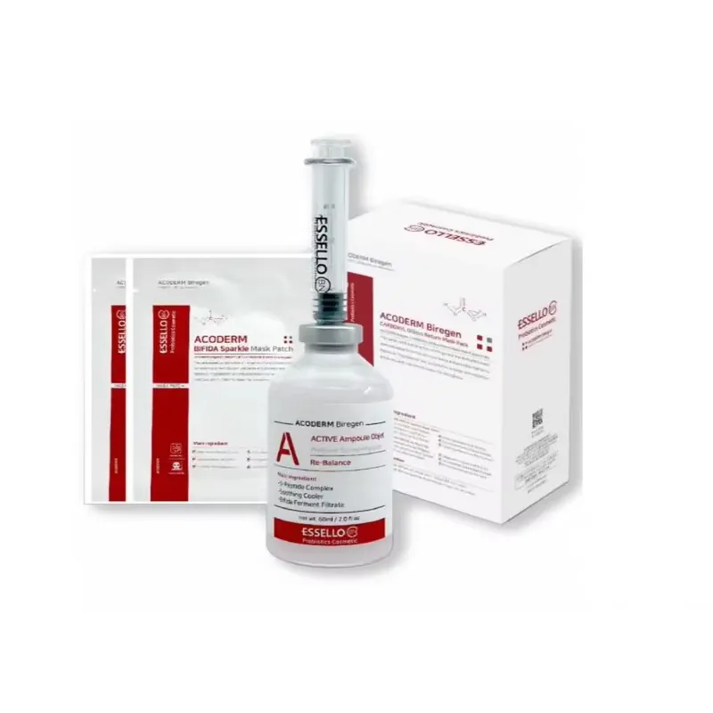 ESSELLO BNC ACODERM BIREGEN Kit CO2 Carboxy Bifida Facial Kit with Ampoule and Mask Pack 