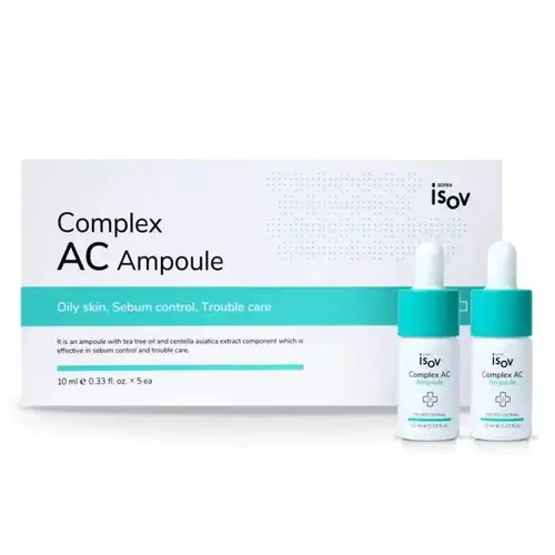ISOV Complex AC Ampoule 10ml*5ea Sebum Control Trouble Care Ampoule For Oily Acne Prone Skin Korean Facial Serum