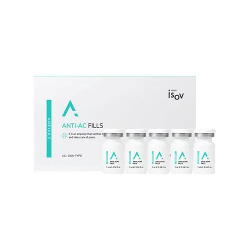 ISOV Anti-AC Fills 5ml*5 Vials Soothe Breakout Pore Care Ampoule Korean Professional Skin Management Serum