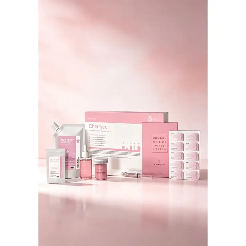 DERMABELLCherrycur+ Brightening Lifting Facial Set | Premium Collagen Boosting Salon Kit