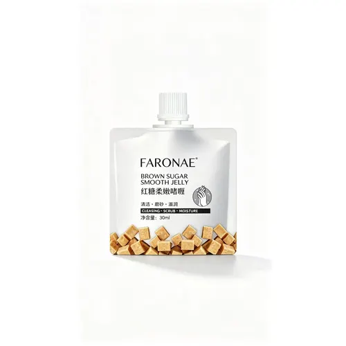 FARONAE Brown Sugar Smoothing Exfoliating Gel 30g, Gentle Exfoliation for Hand & Whole Body Skin