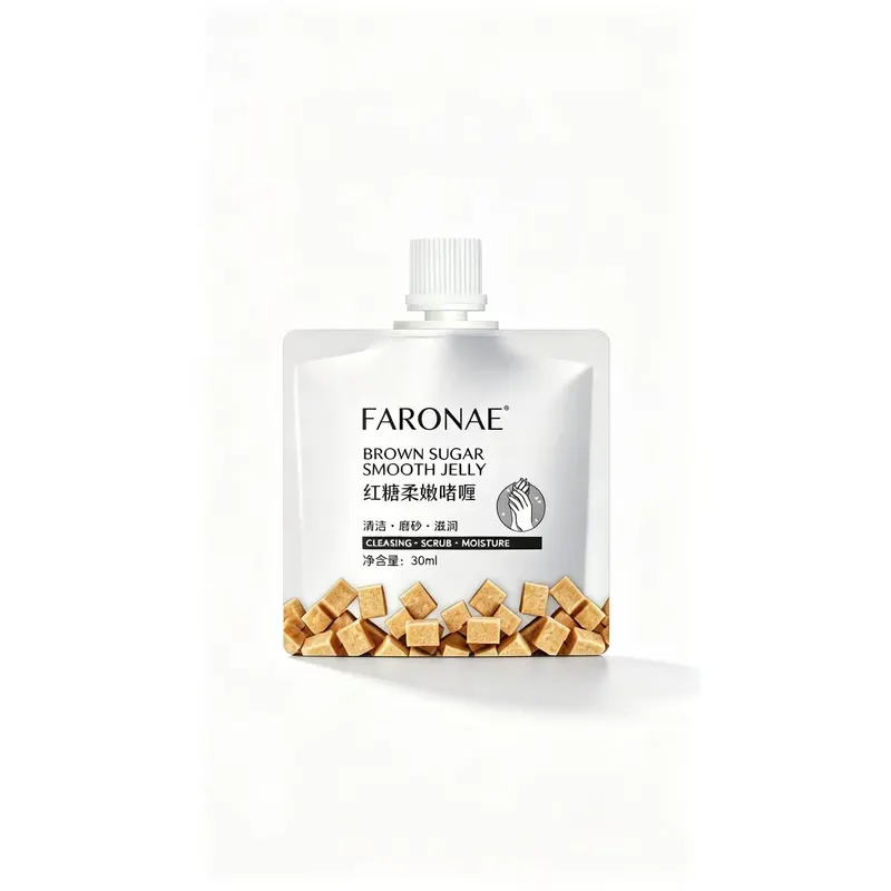 FARONAE Brown Sugar Smoothing Exfoliating Gel 30g, Gentle Exfoliation for Hand & Whole Body Skin