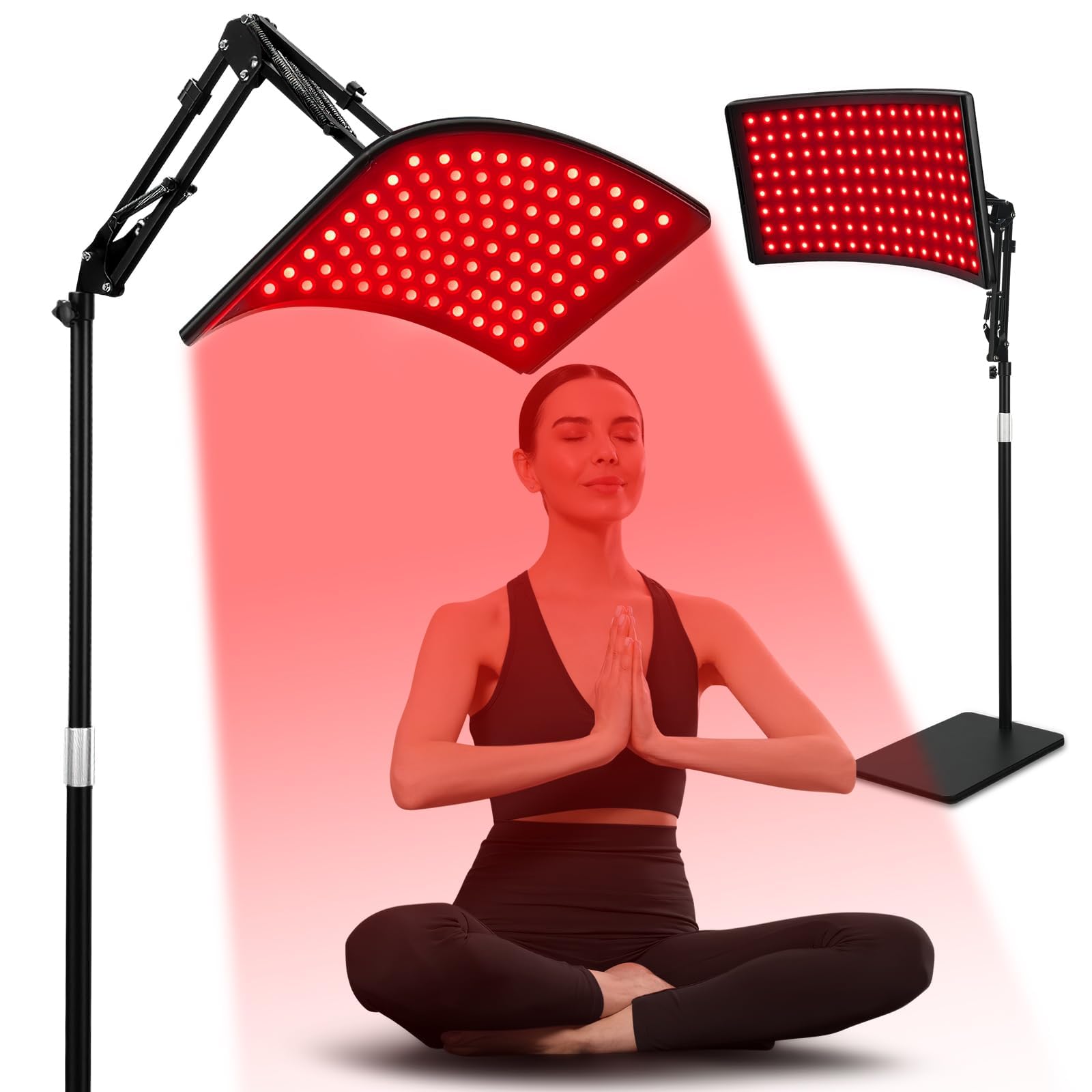 Red Light Therapy for Face and Body, Red Infrared Light Therapy Lamp with Stand Led 660nm & 850nm Infrared Light Device for Body