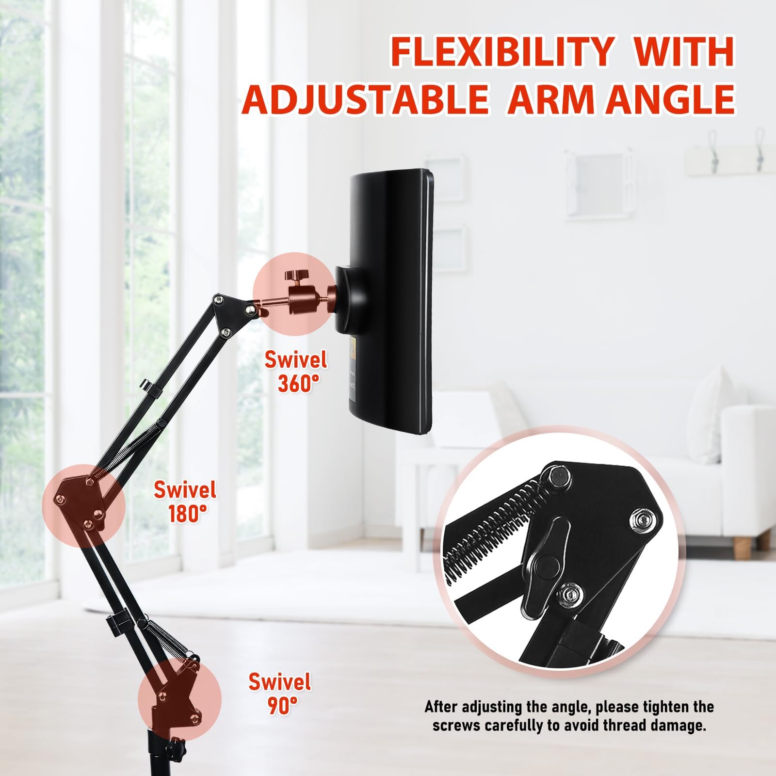 Red Light Therapy for Face and Body, Red Infrared Light Therapy Lamp with Stand Led 660nm & 850nm Infrared Light Device for Body