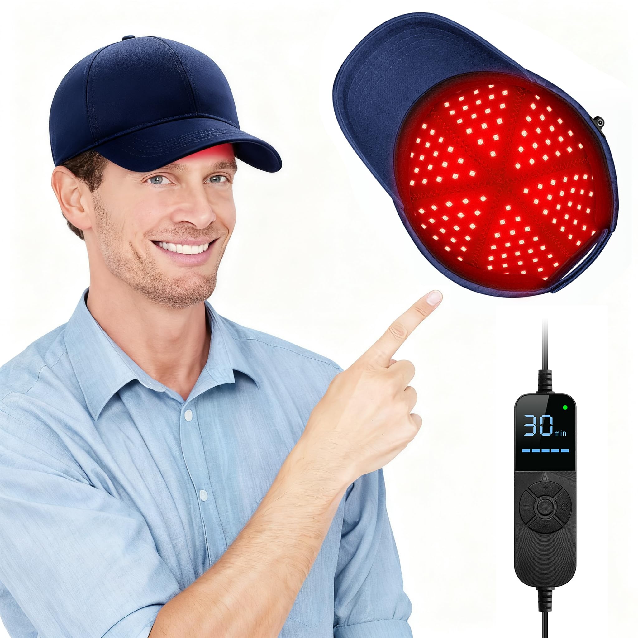 Viconor red Light Therapy hat, red Light Cap, 660nm Red Light-Therapy& 850nm Infrared Light Device