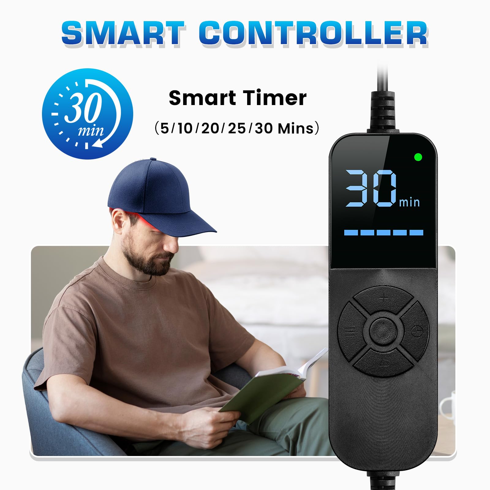 Viconor red Light Therapy hat, red Light Cap, 660nm Red Light-Therapy& 850nm Infrared Light Device