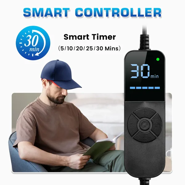 Viconor red Light Therapy hat, red Light Cap, 660nm Red Light-Therapy& 850nm Infrared Light Device