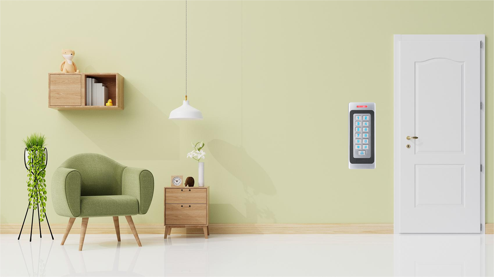 New arrival Slim Waterproof Metal Keypad Standalone Access Control with doorbell