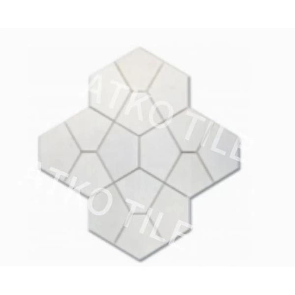 五角形白色大理石马赛克