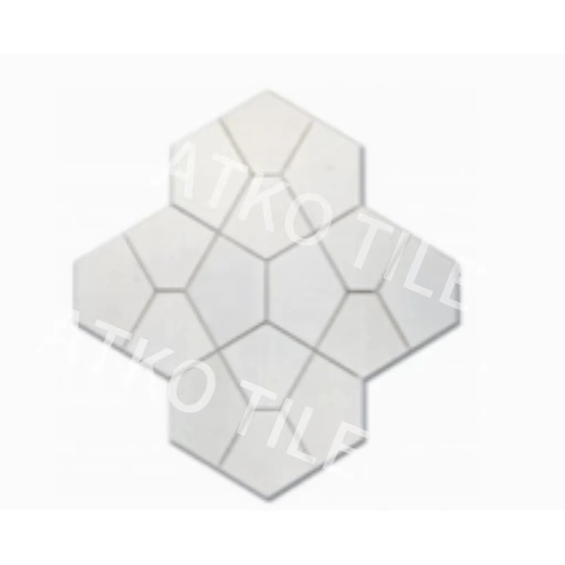 五角形白色大理石马赛克