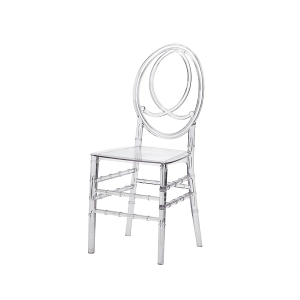 Clear Crystal Plastic Chair- Lightweight Design for Easy Living