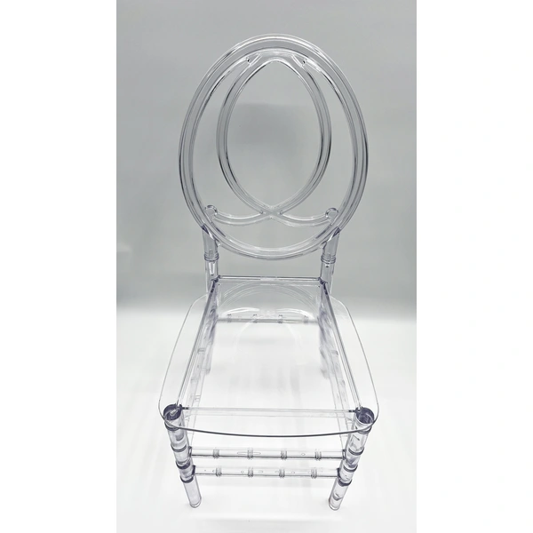 Clear Crystal Plastic Chair- Lightweight Design for Easy Living