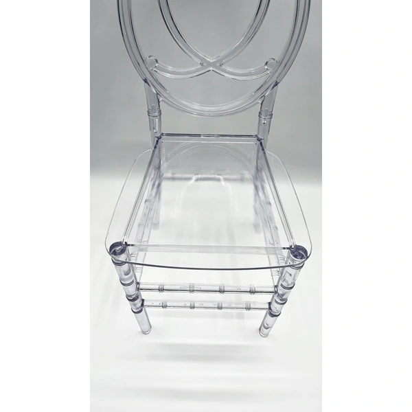 Clear Crystal Plastic Chair- Lightweight Design for Easy Living