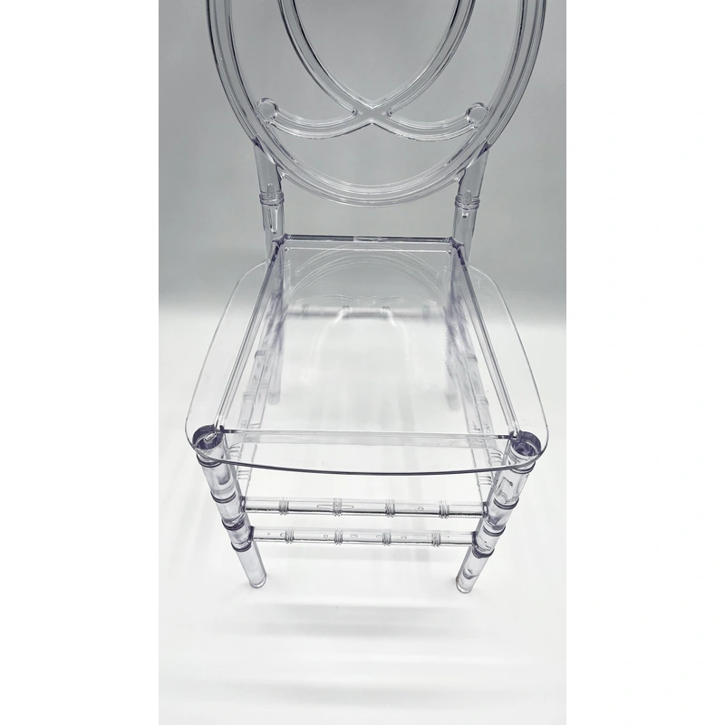 Clear Crystal Plastic Chair- Lightweight Design for Easy Living