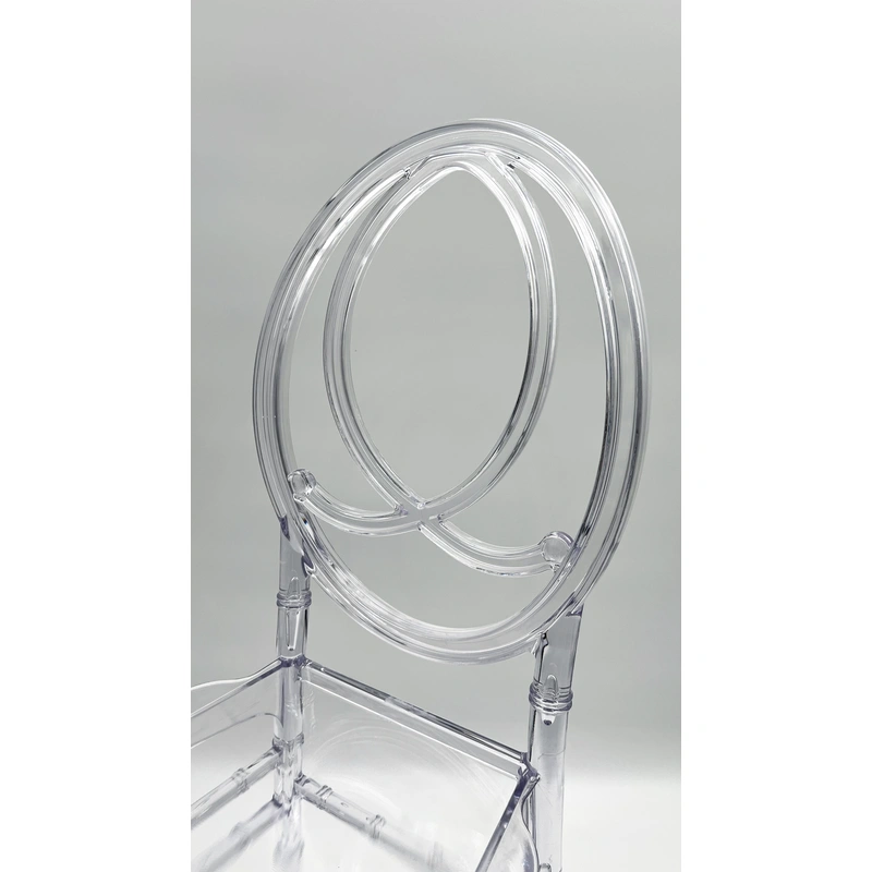 Clear Crystal Plastic Chair- Lightweight Design for Easy Living