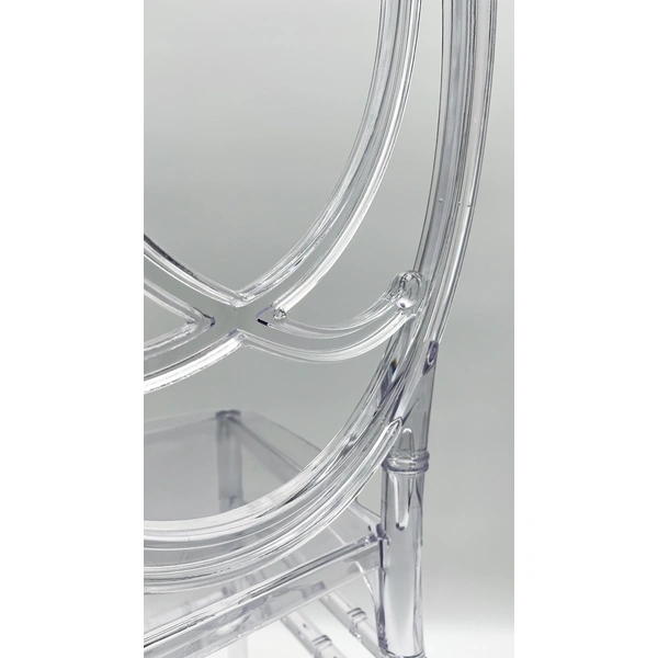 Clear Crystal Plastic Chair- Lightweight Design for Easy Living