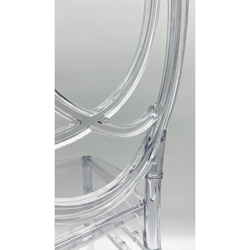 Clear Crystal Plastic Chair- Lightweight Design for Easy Living