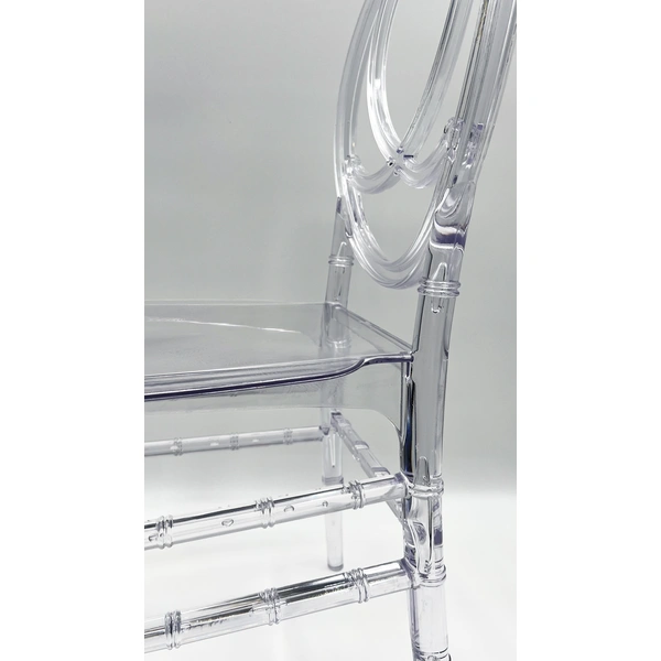 Clear Crystal Plastic Chair- Lightweight Design for Easy Living