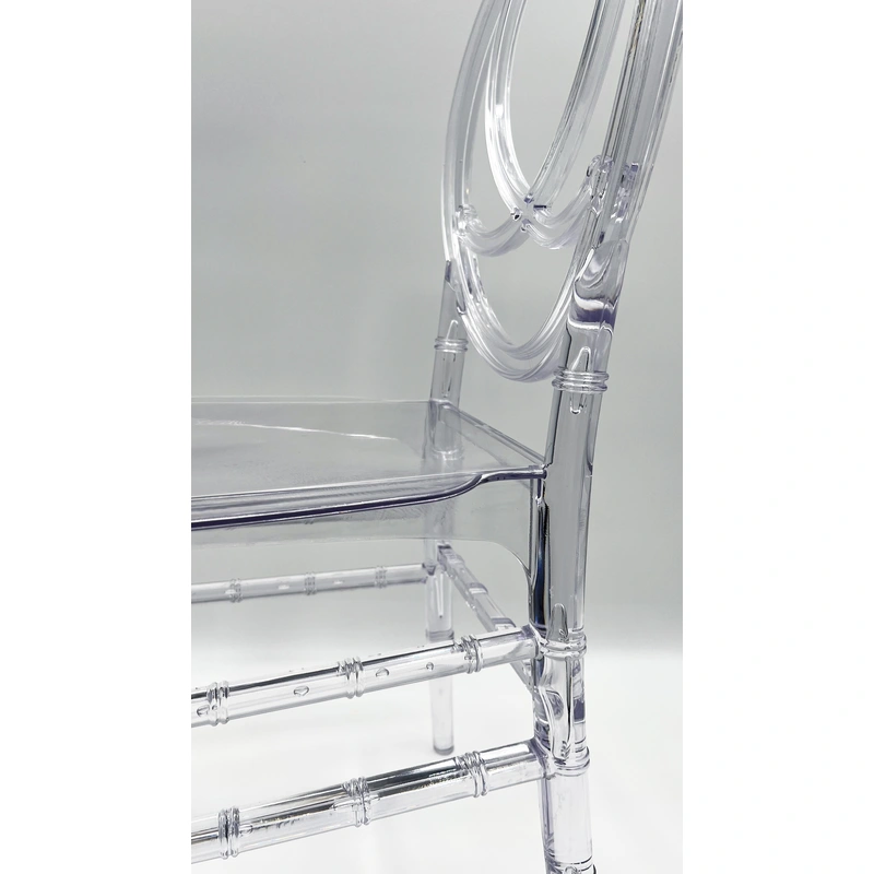 Clear Crystal Plastic Chair- Lightweight Design for Easy Living
