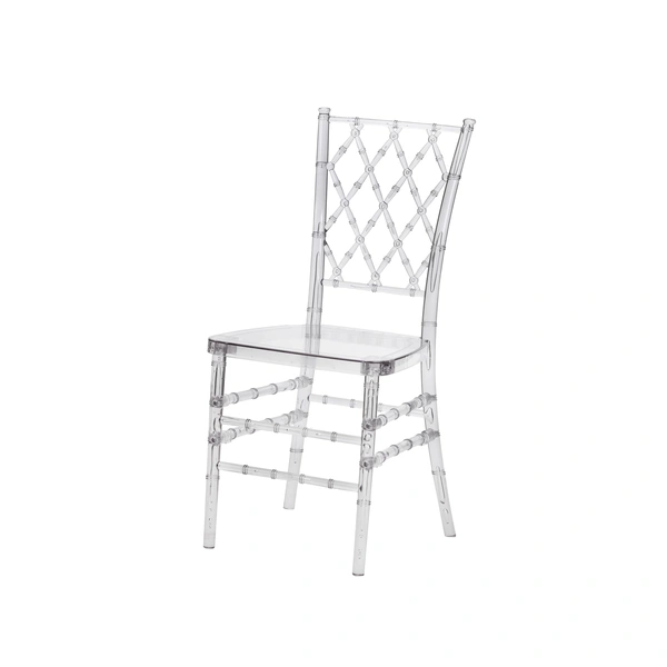 Clear Crystal Plastic Chair - Durable Material, Long-lasting Companion