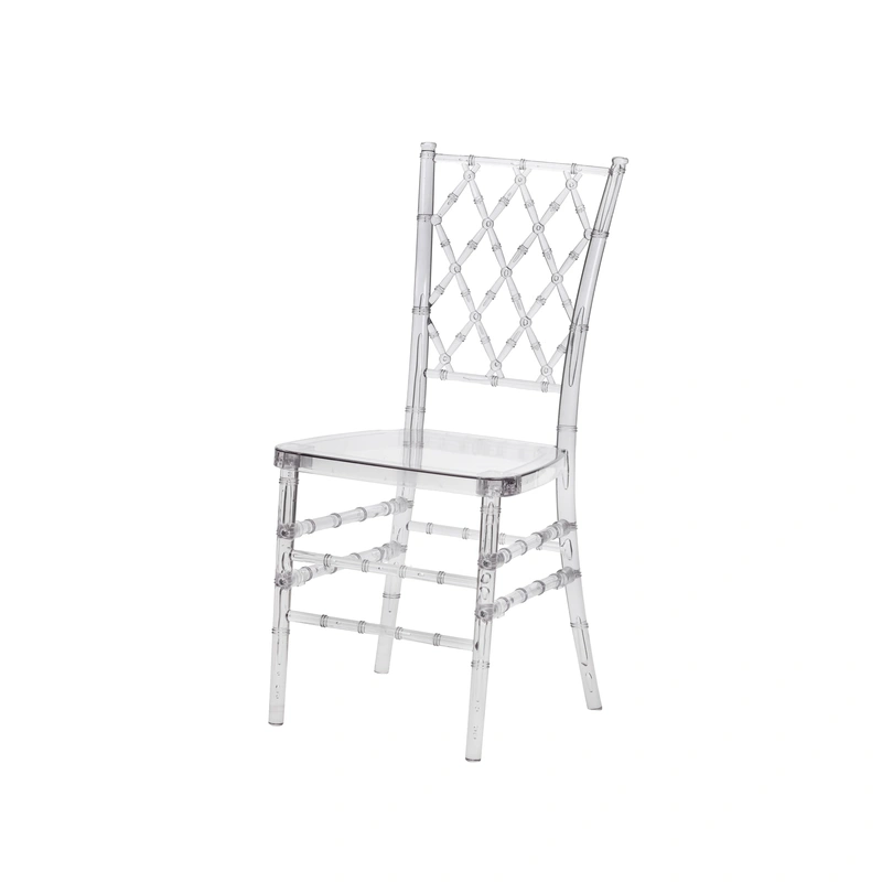 Clear Crystal Plastic Chair - Durable Material, Long-lasting Companion