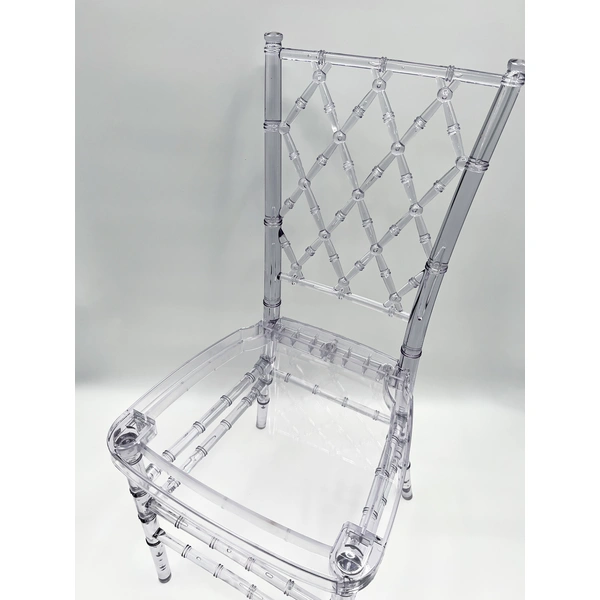 Clear Crystal Plastic Chair - Durable Material, Long-lasting Companion
