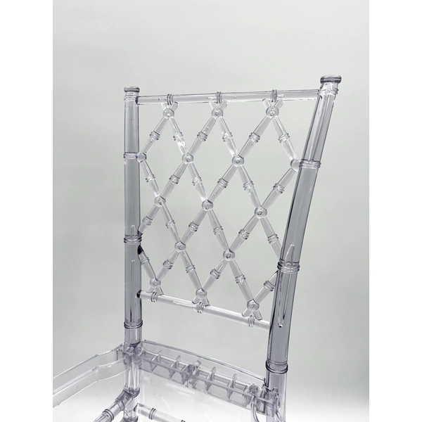 Clear Crystal Plastic Chair - Durable Material, Long-lasting Companion